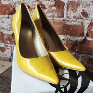 Nine West Yellow Pointed Toe Stilletto Heels - Fredao